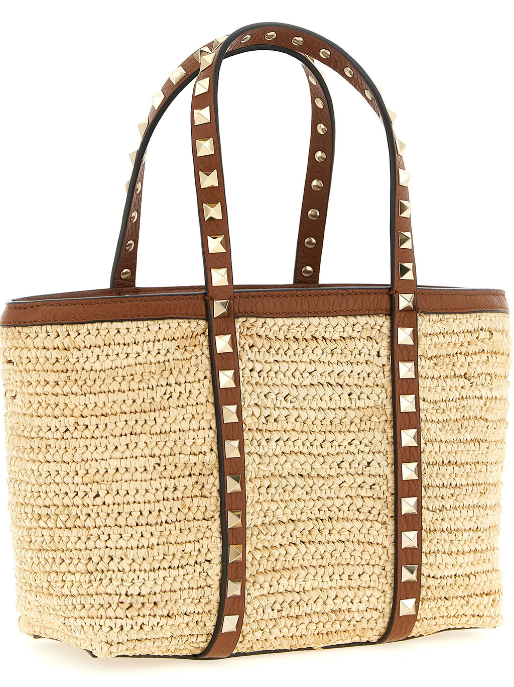 Beige Straw Tote Bag