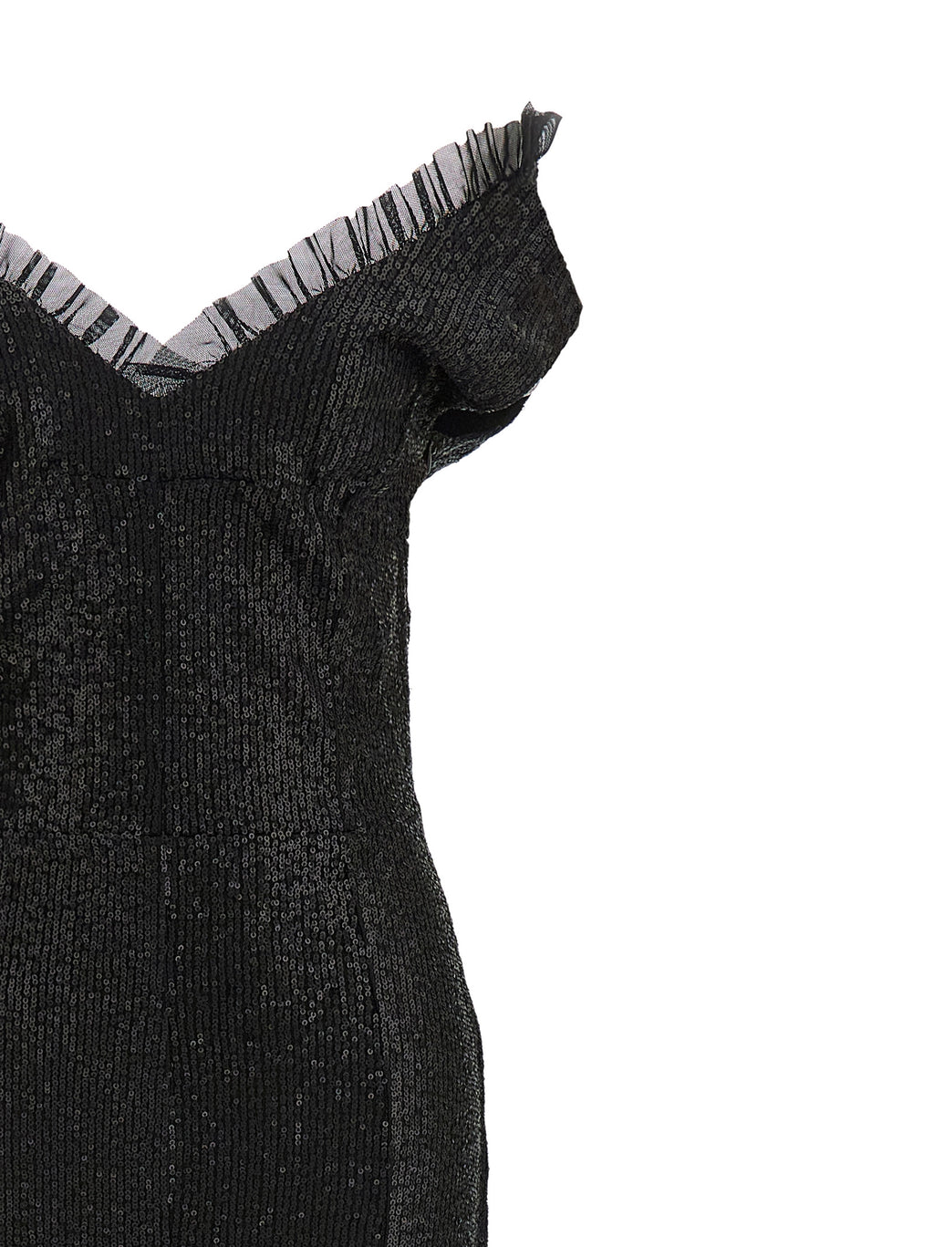 Black Polyester Long Dress