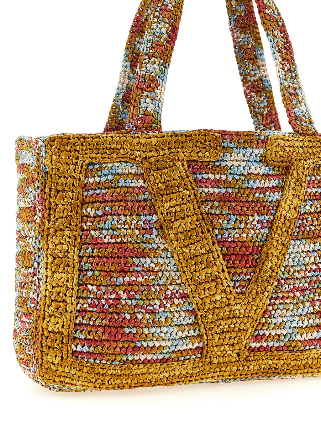 Multicolor Viscose Tote Bag