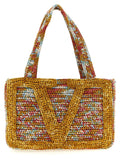 Multicolor Viscose Tote Bag