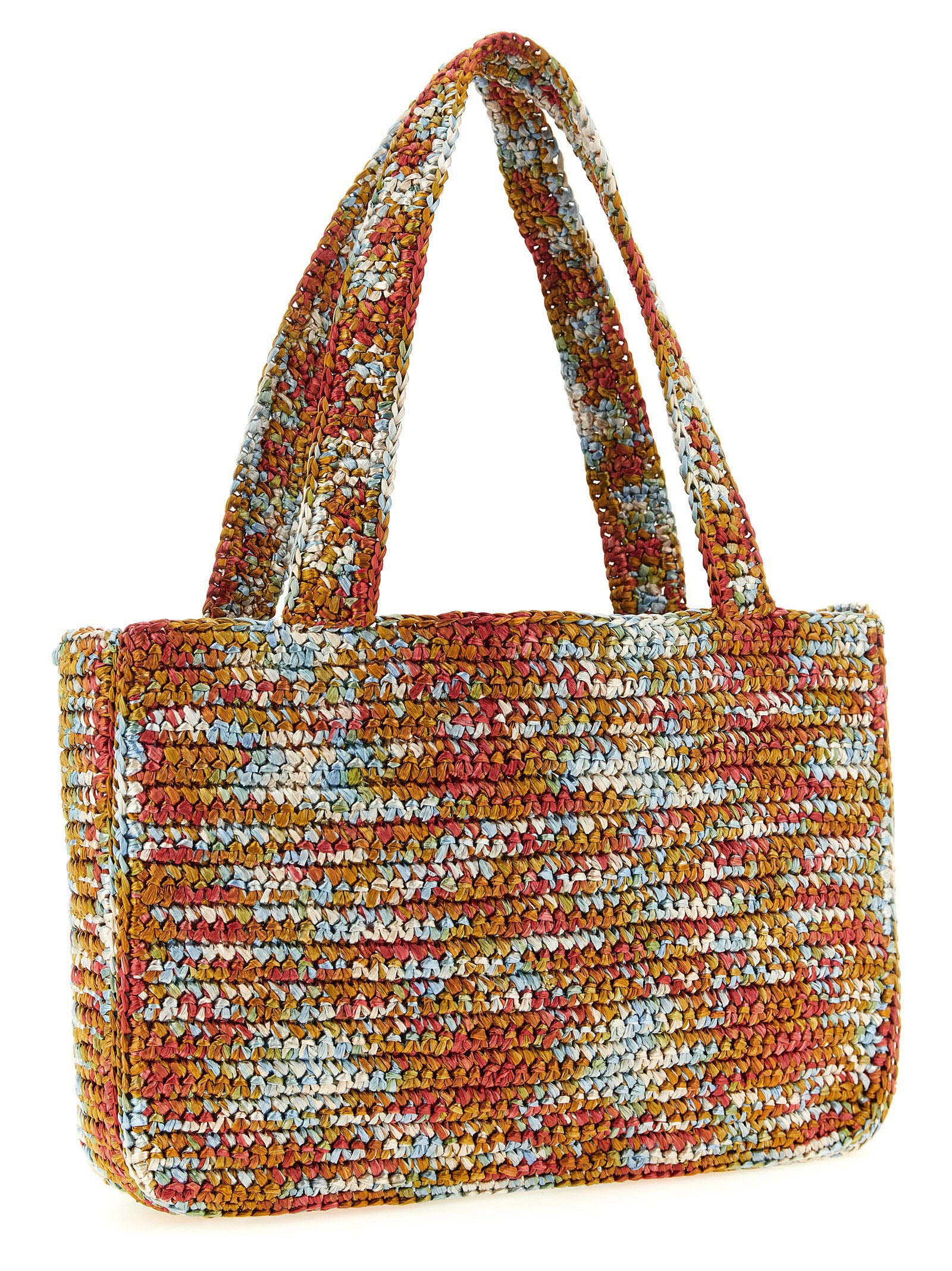 Multicolor Viscose Tote Bag