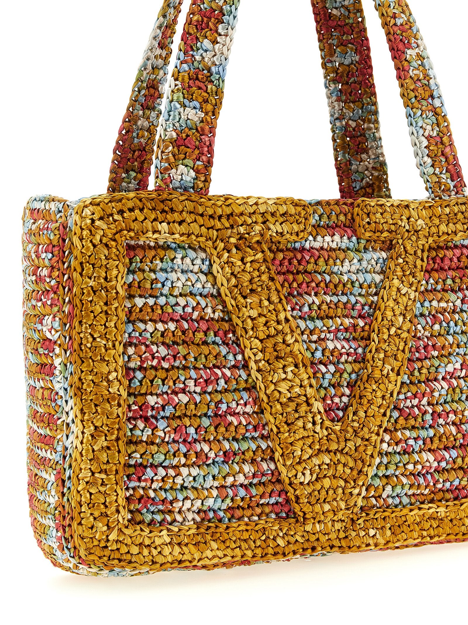 Multicolor Viscose Tote Bag