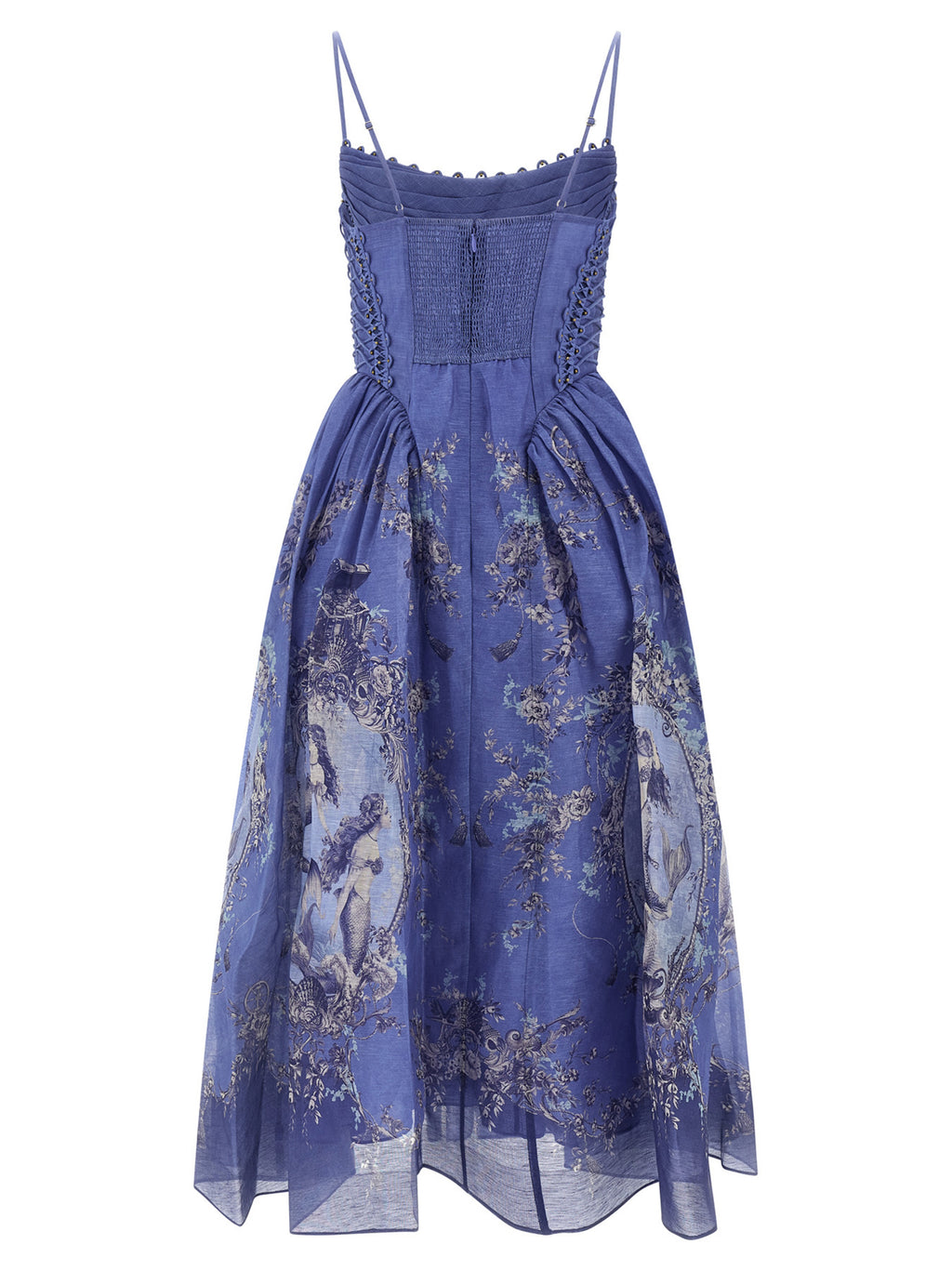 Blue Linen Long Dress