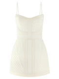White Cotton Short Dress