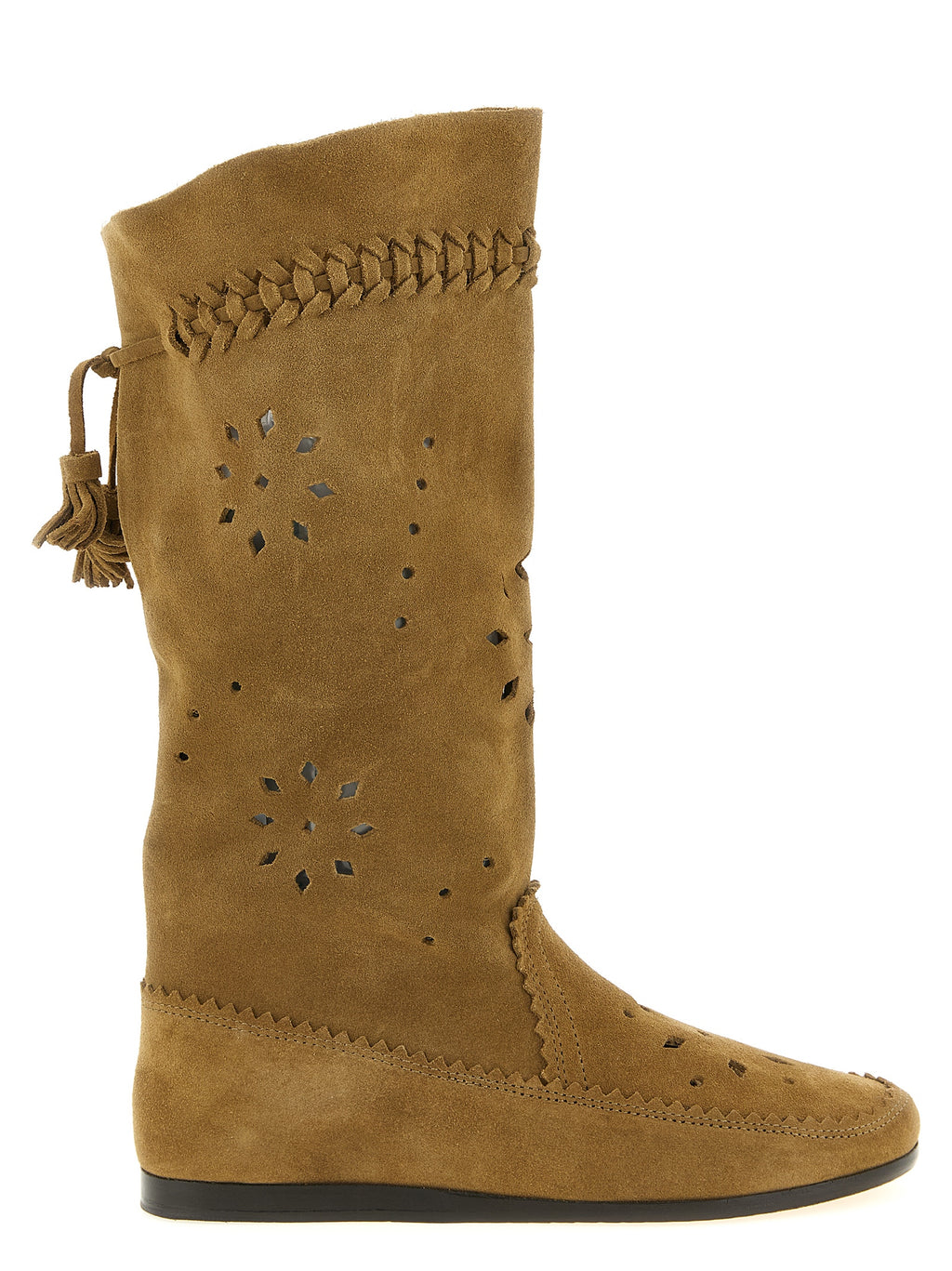 Brown Calfskin Over The Knee