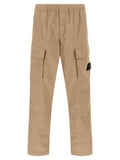 Beige Cotton Cargo Pants