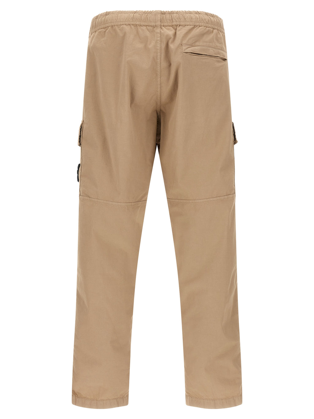 Beige Cotton Cargo Pants