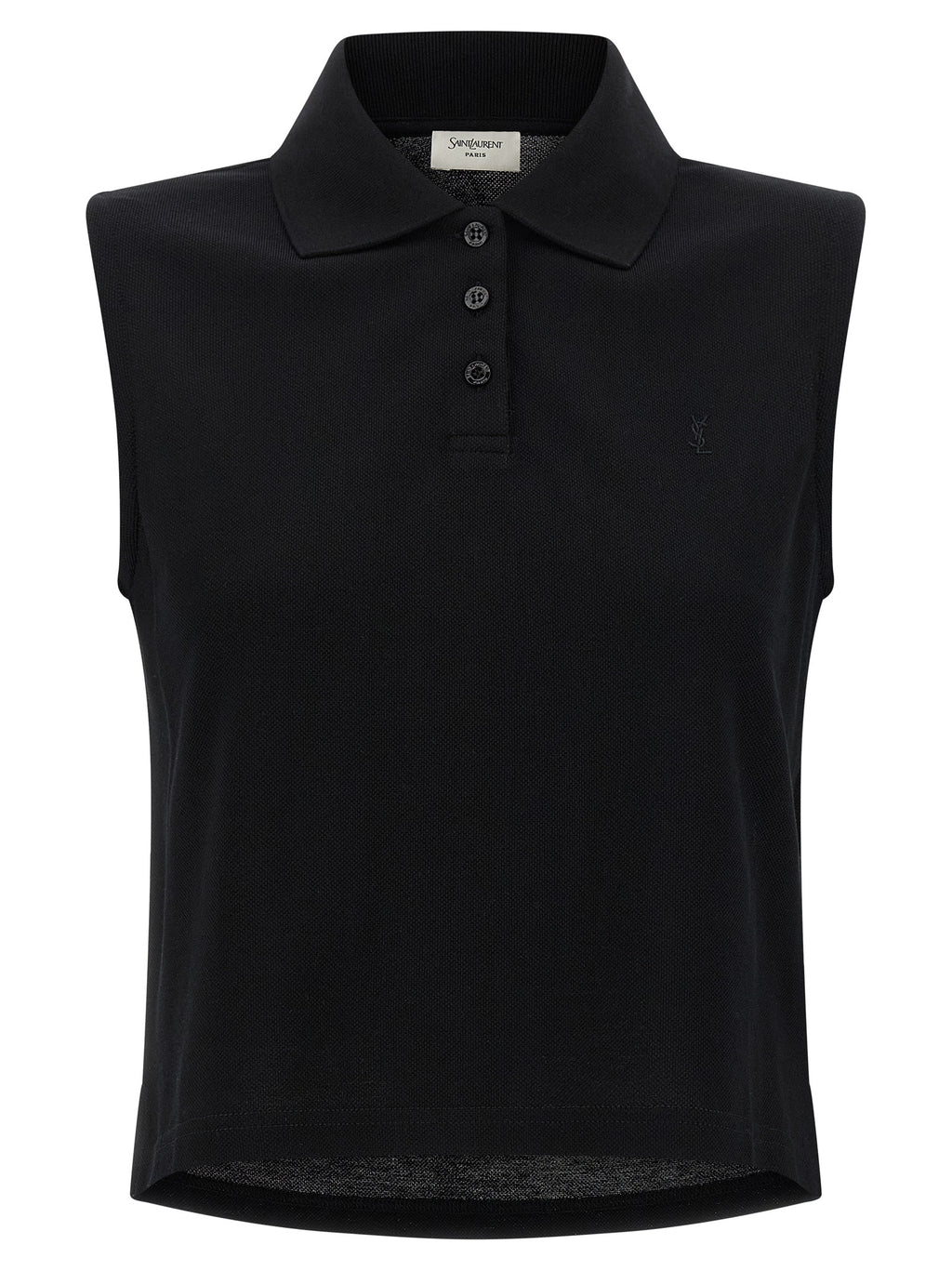 Black Cotton Polo Shirt