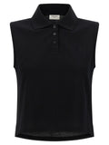 Black Cotton Polo Shirt
