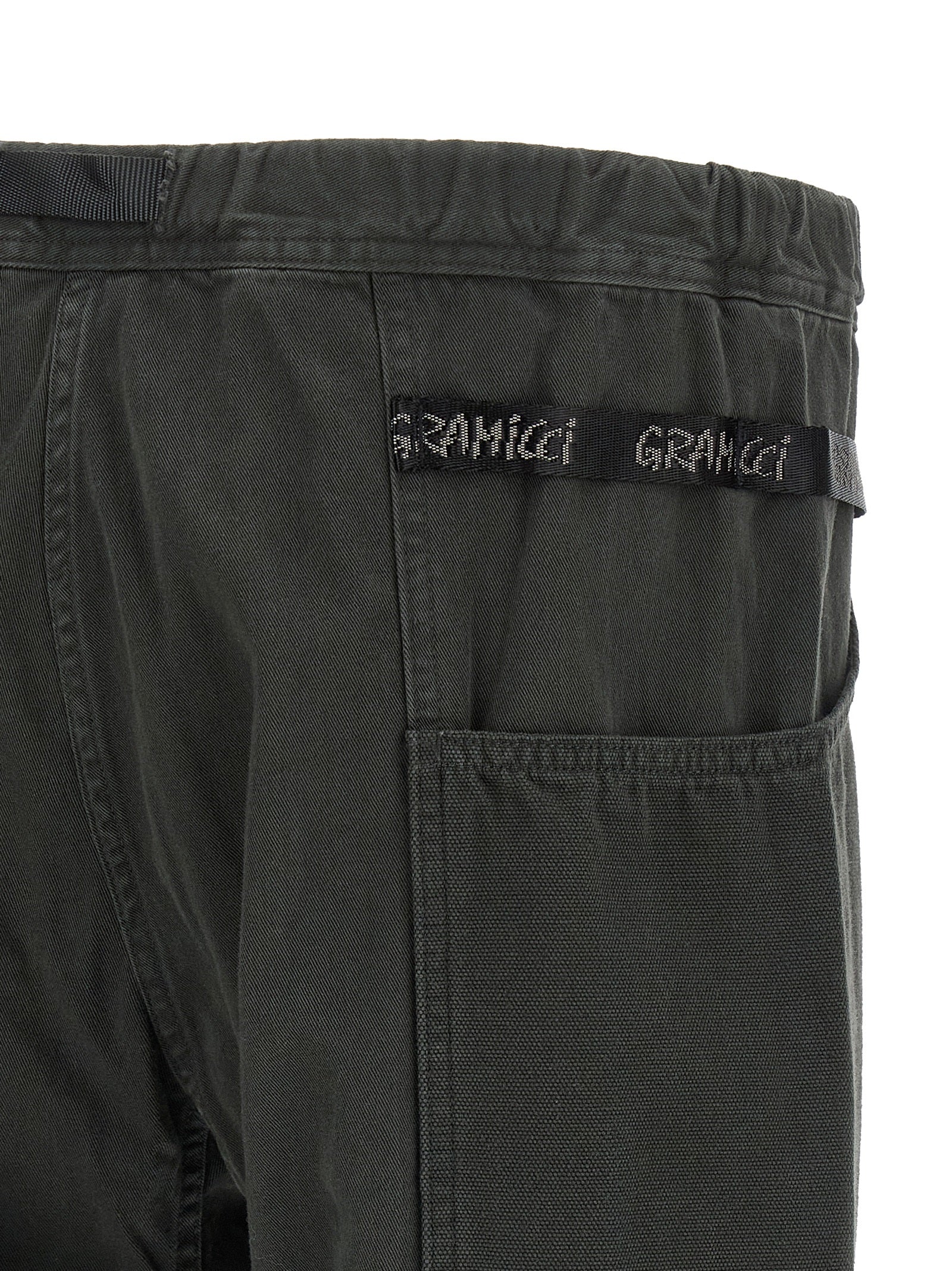Gray Cotton Cargo Pants