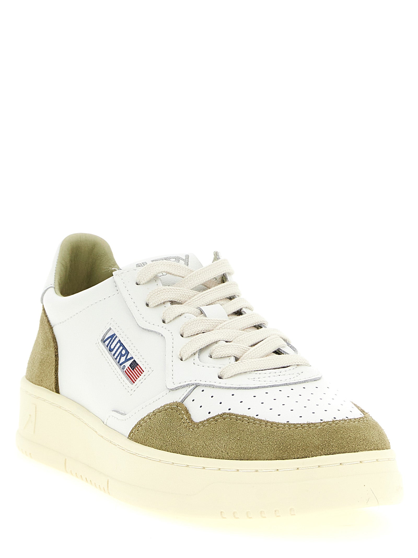Bicolor Cowhide Low Top Sneakers