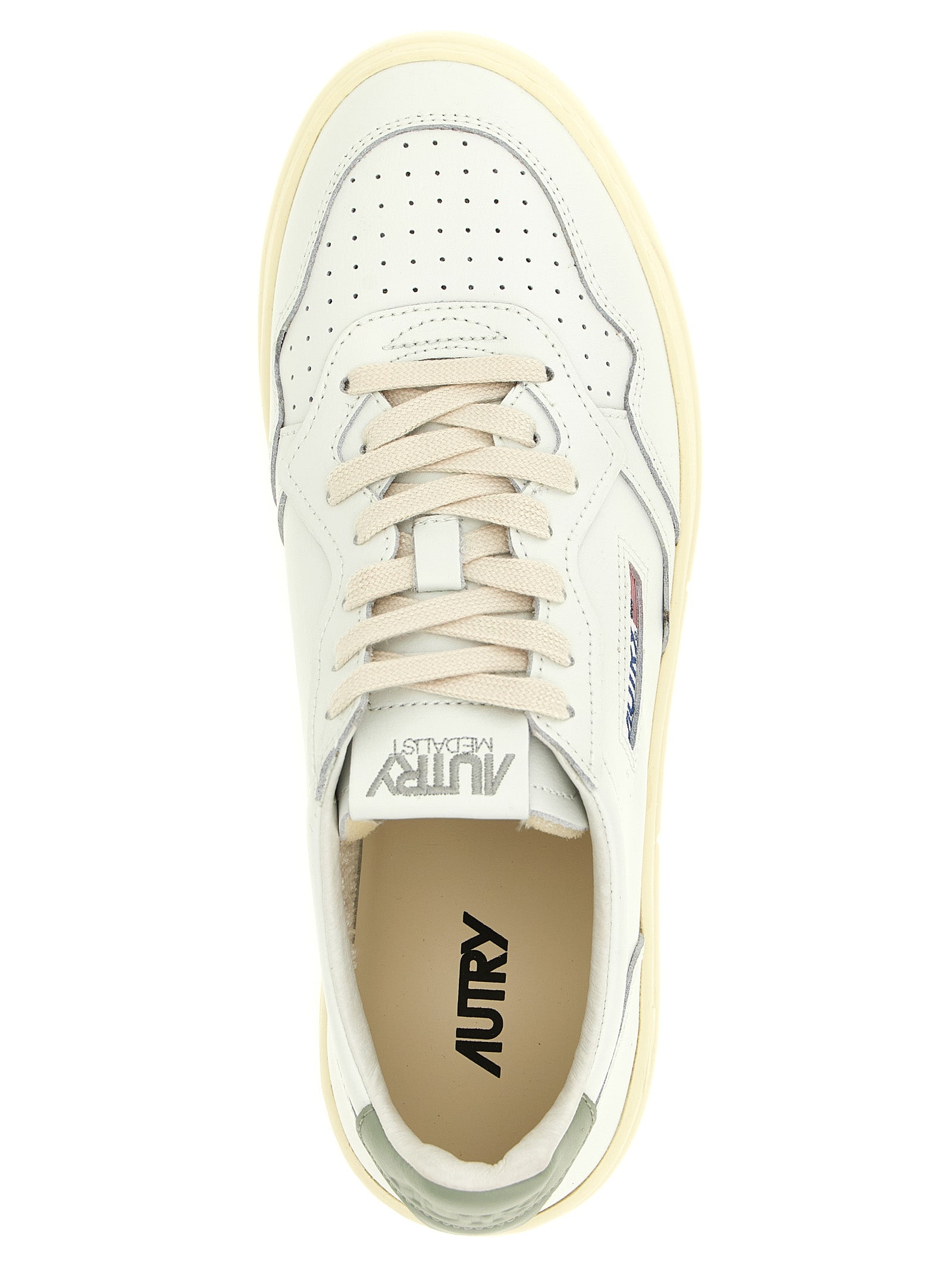 Bicolor Cowhide Low Top Sneakers