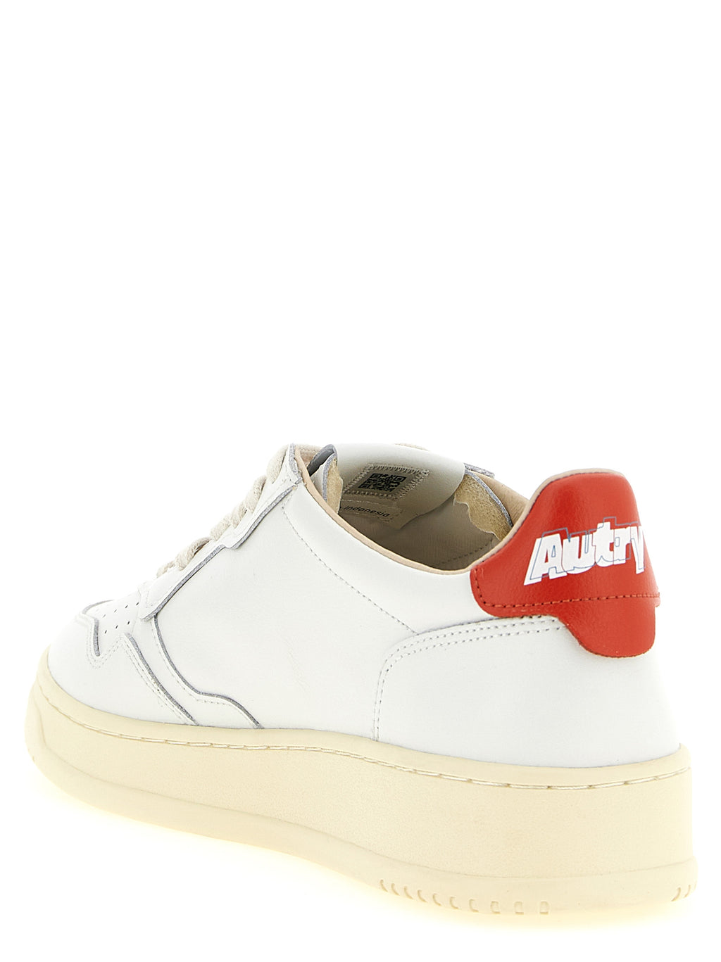 Orange Cowhide Low Top Sneakers