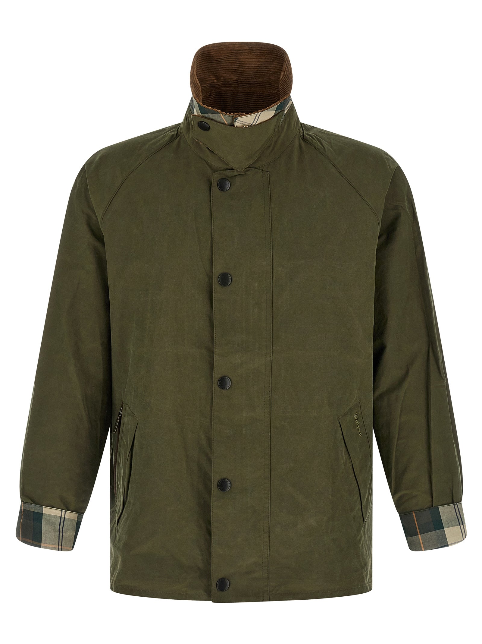 Bicolor Cotton Full-Length Jacket