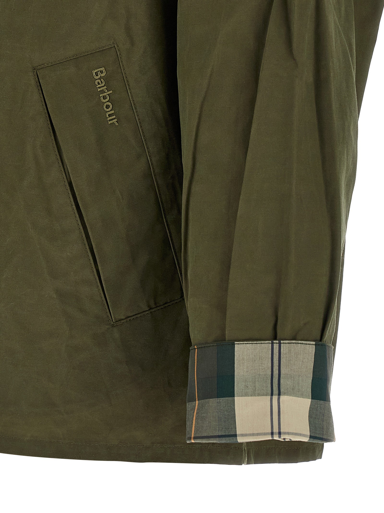 Bicolor Cotton Full-Length Jacket