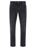 Black Cotton Straight-Leg Jeans