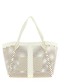 White Leather Tote Bag