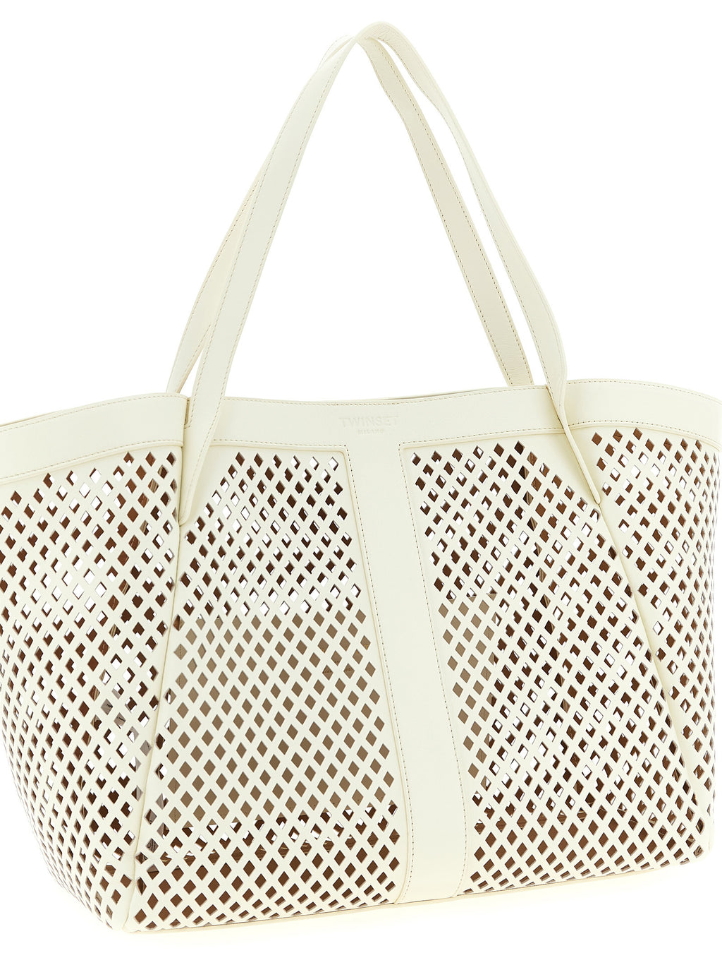 White Leather Tote Bag
