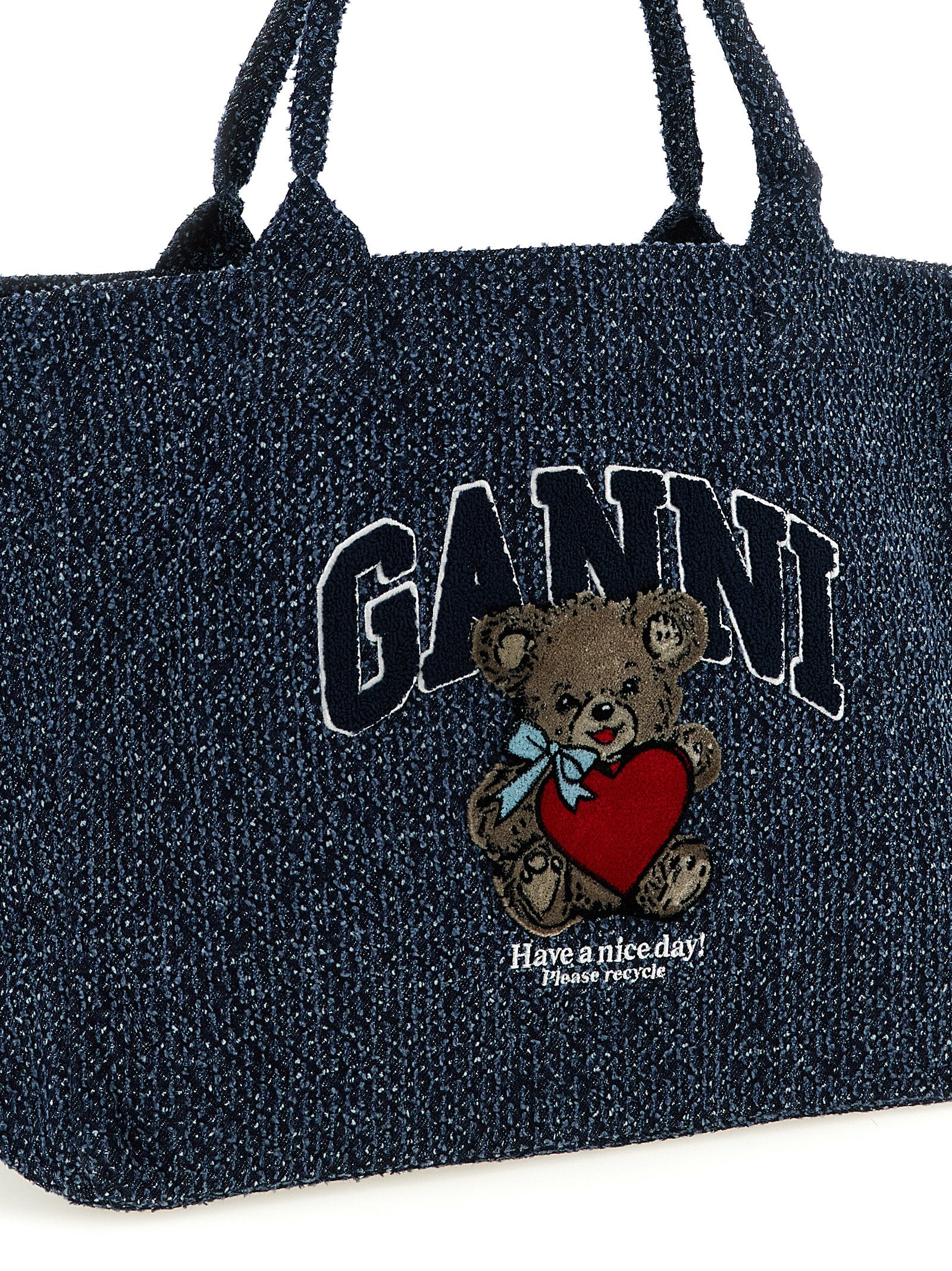 Blue Organic Cotton Tote Bag