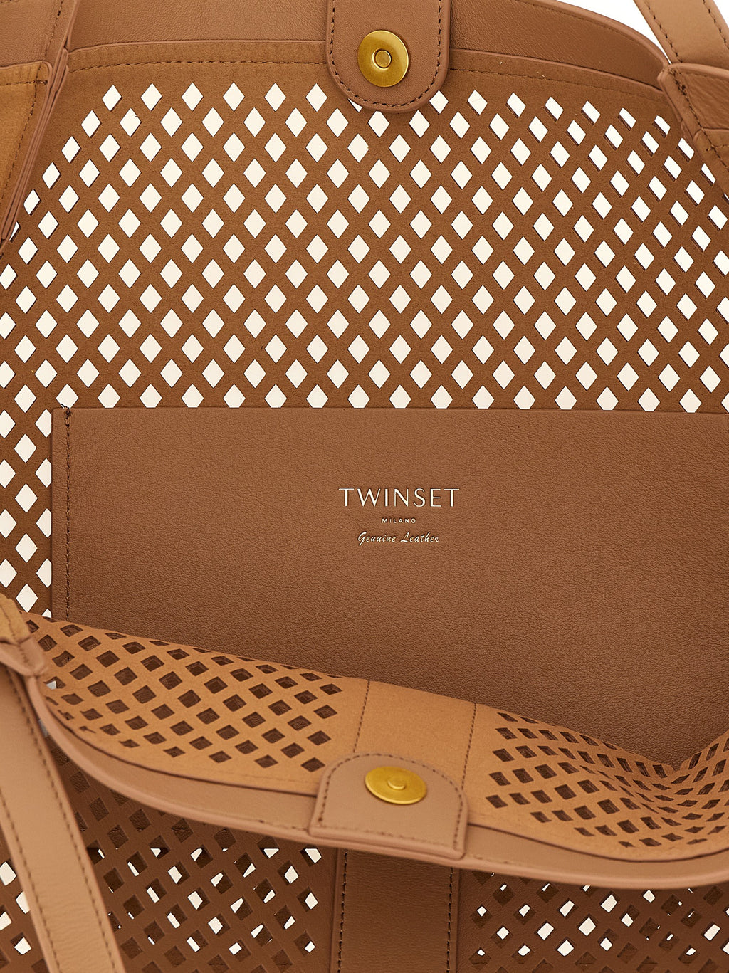 Brown Polyethylene Tote Bag