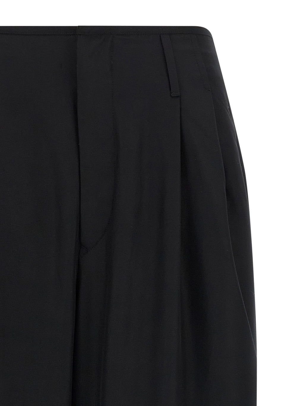 Black Viscose Casual Pants