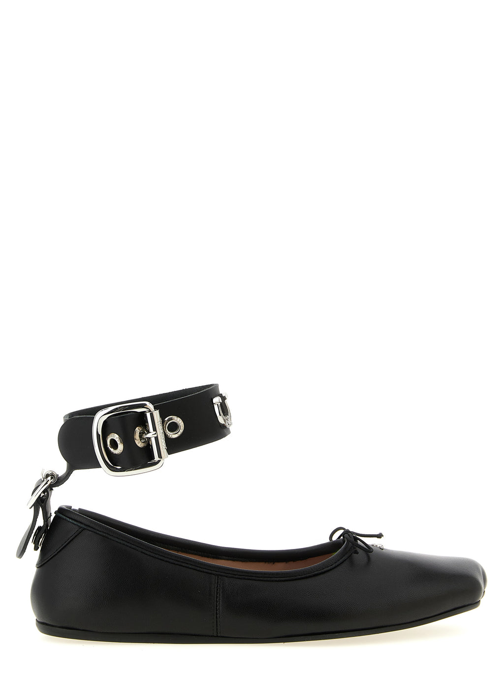 Black Lamb Leather Ballet Flats