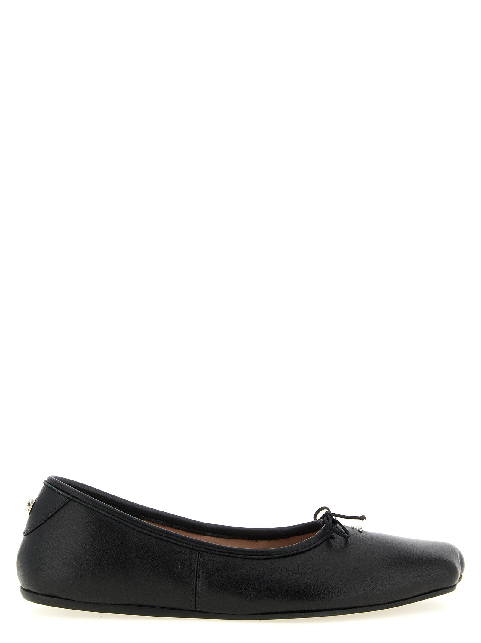Black Lamb Leather Ballet Flats
