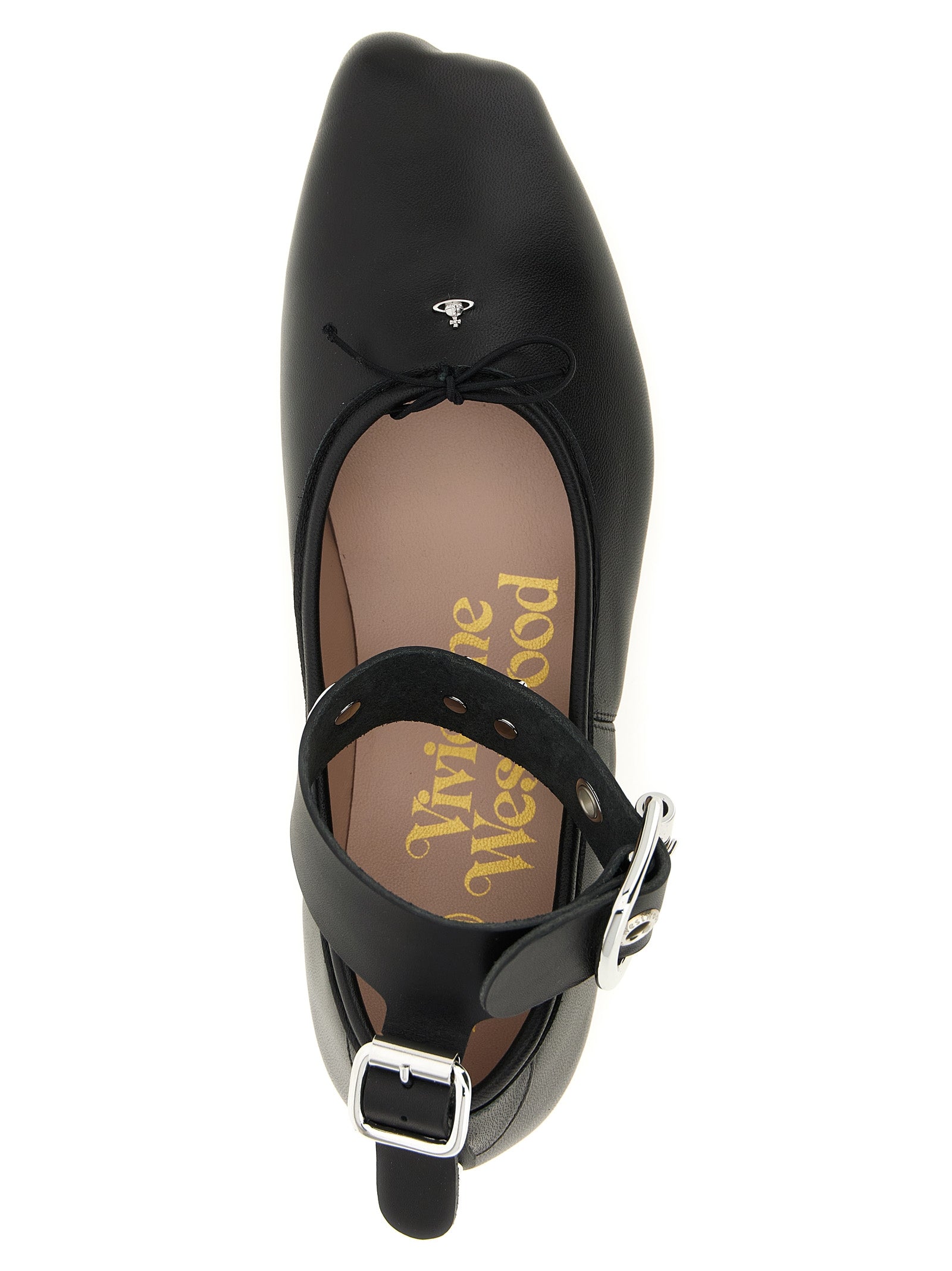 Black Lamb Leather Ballet Flats