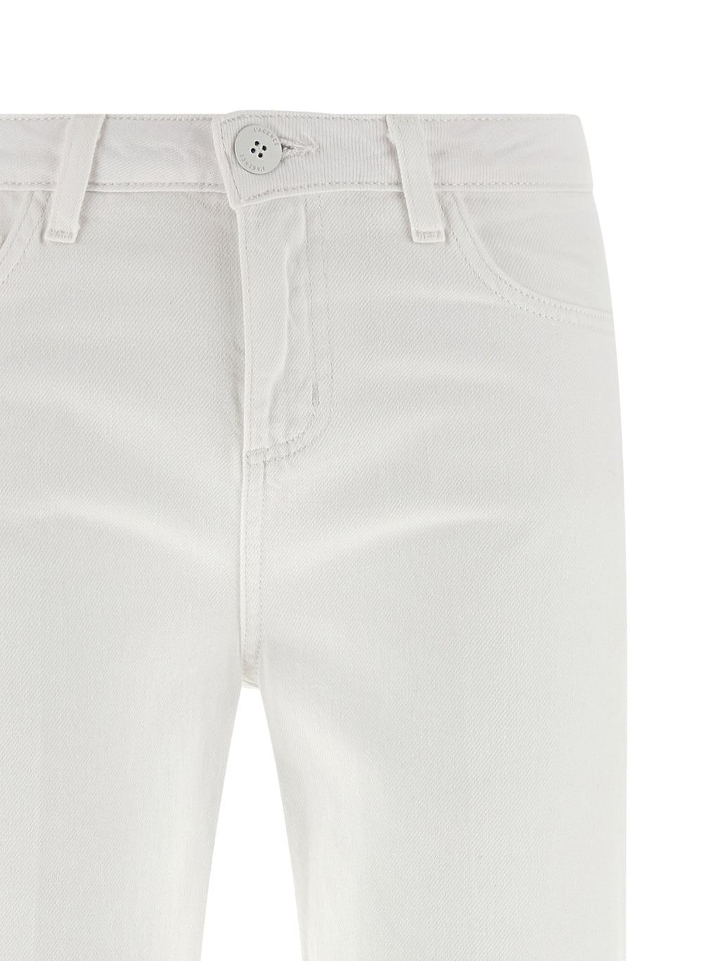 White Cotton Cropped Jeans