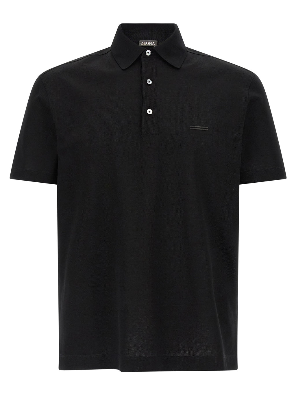 Black Cotton Polo Shirt