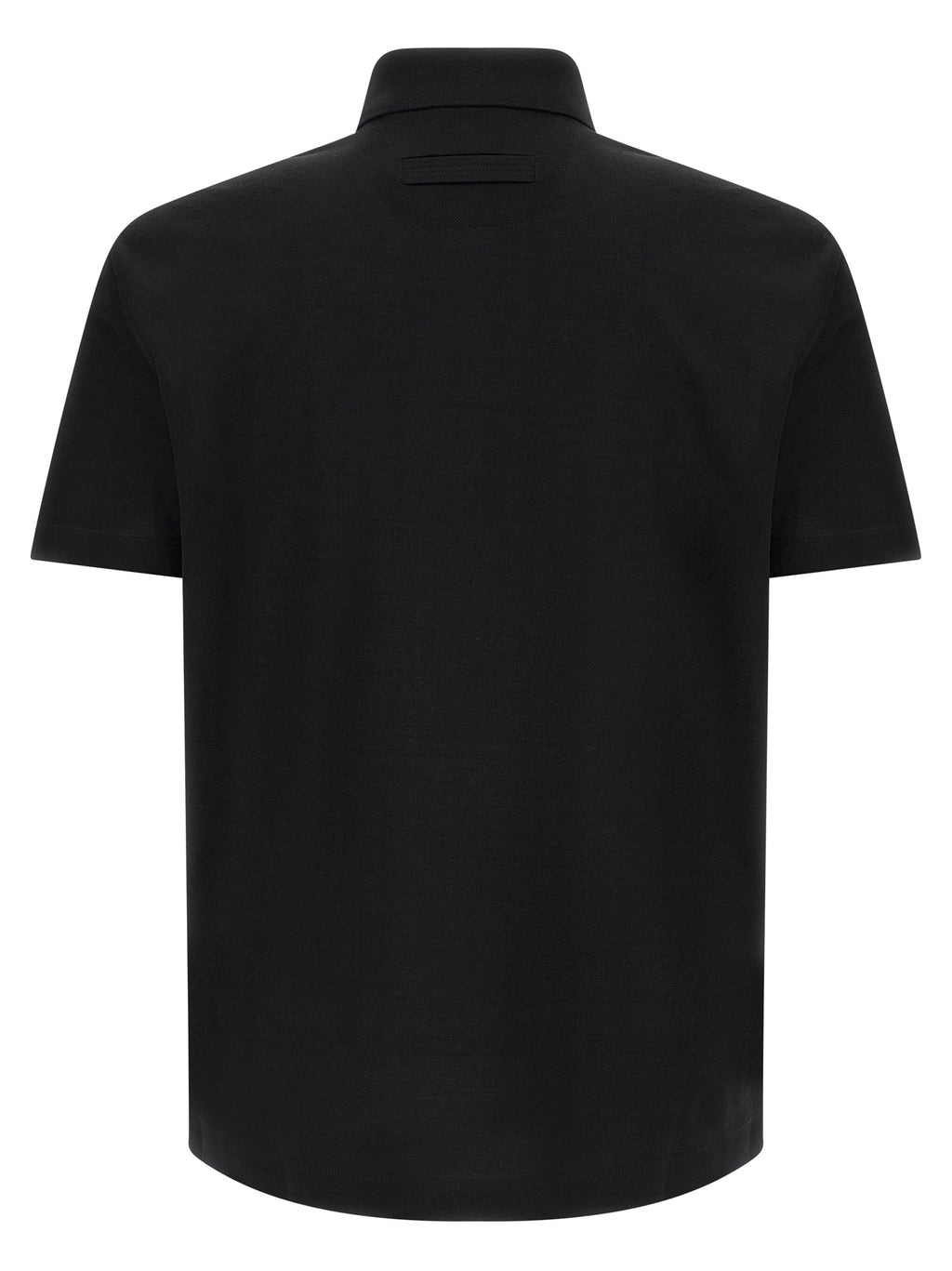 Black Cotton Polo Shirt