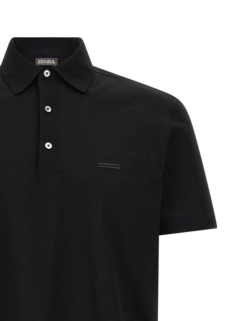 Black Cotton Polo Shirt