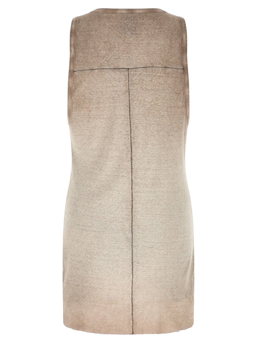 Gray Cotton Sleeveles T-Shirt