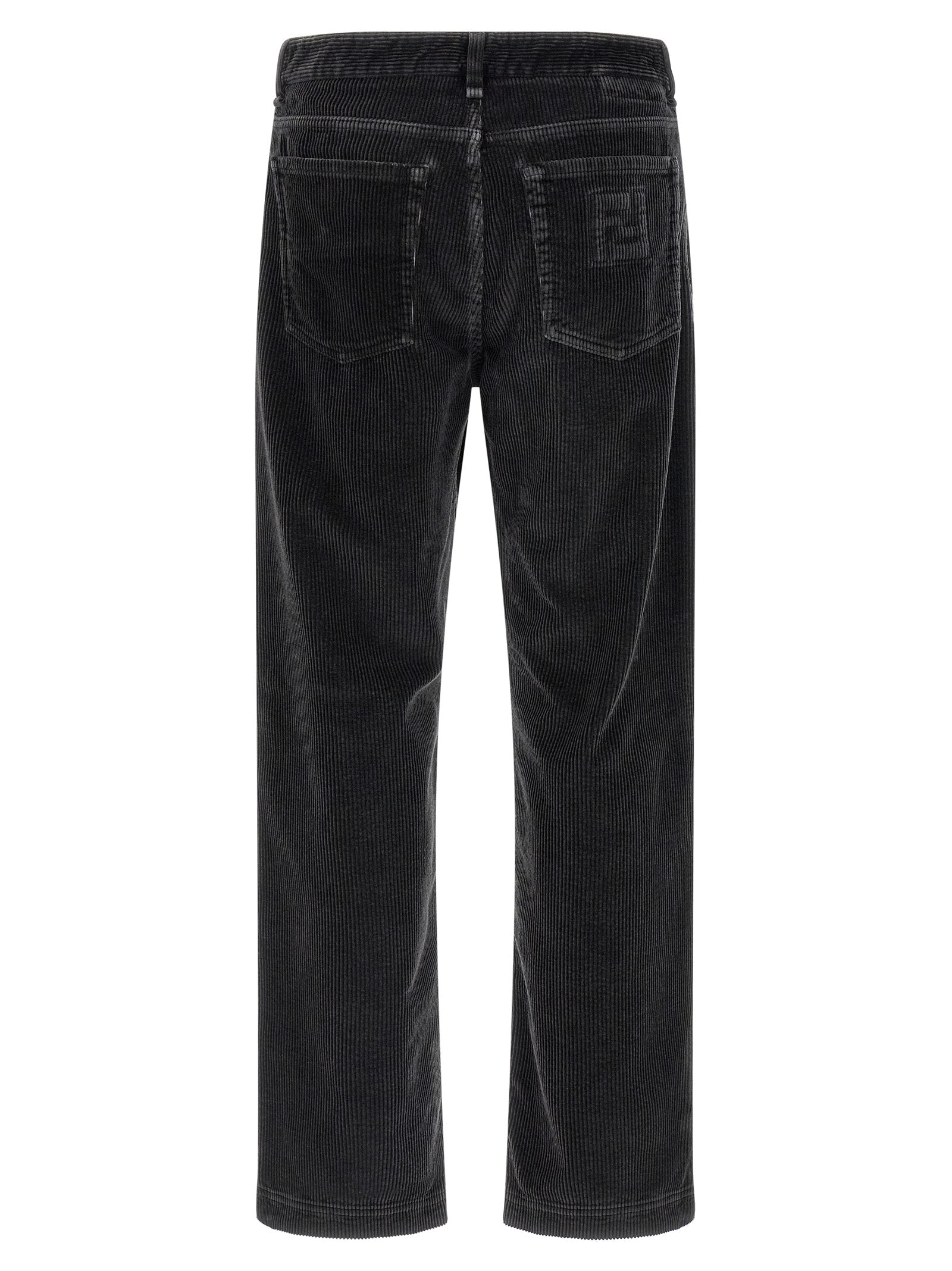 Gray Cotton Casual Pants