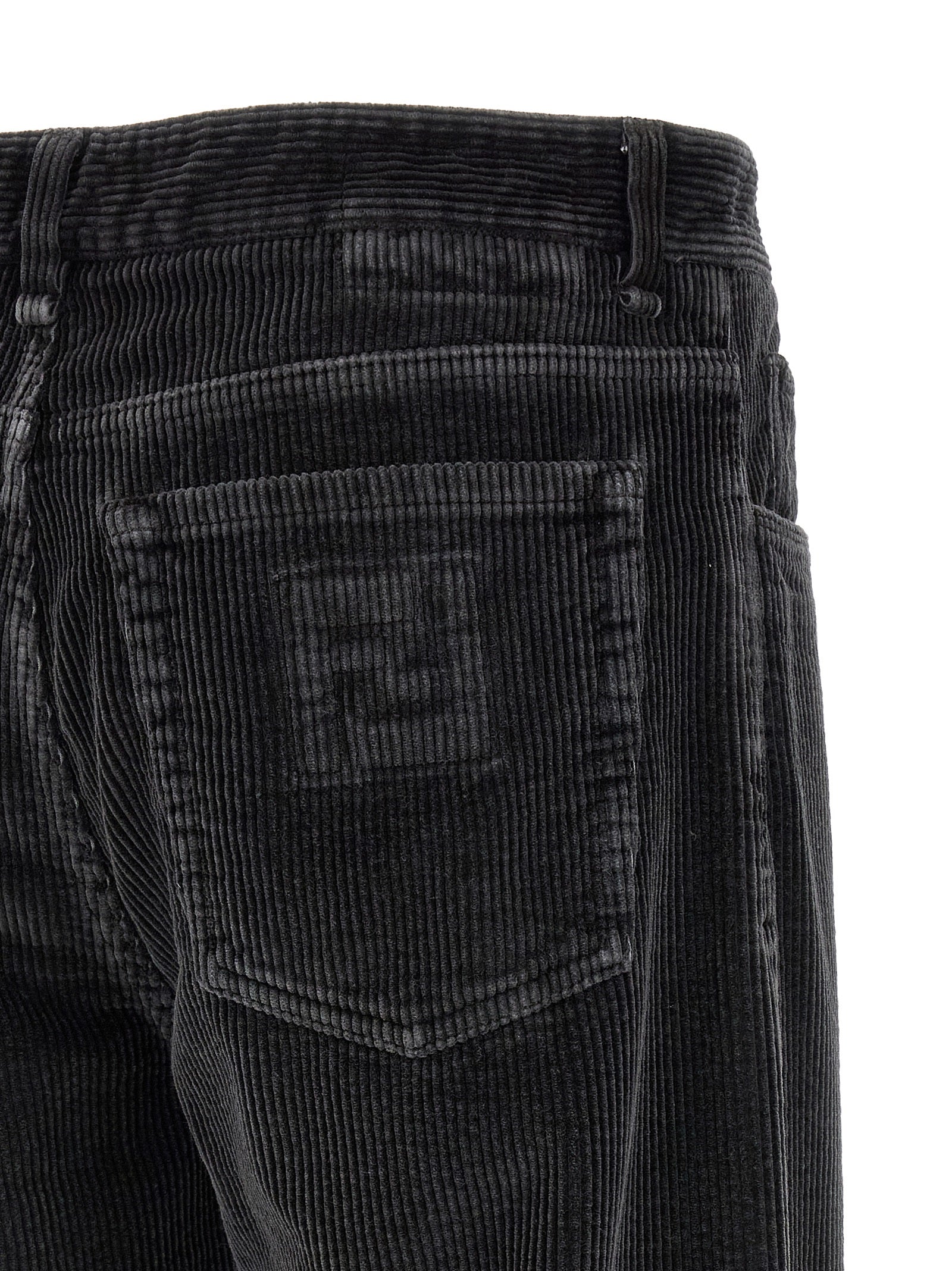 Gray Cotton Casual Pants