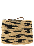 Multicolor Raffia Clutch Bag