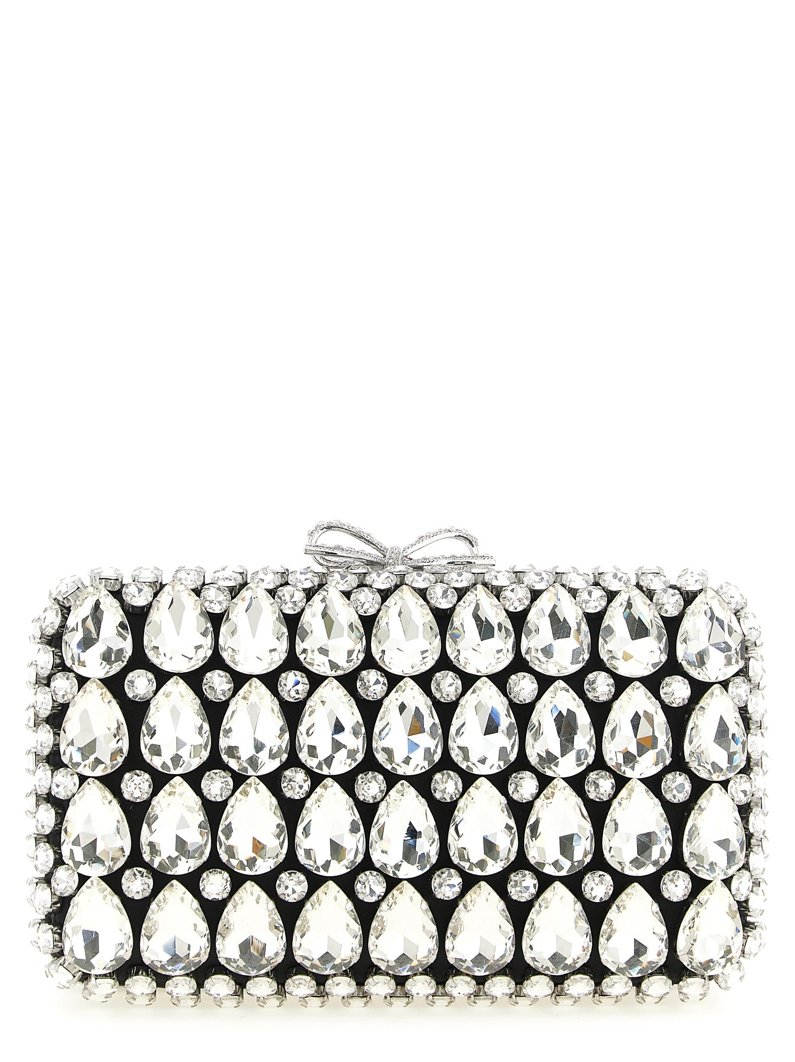 Black Polyester Clutch Bag