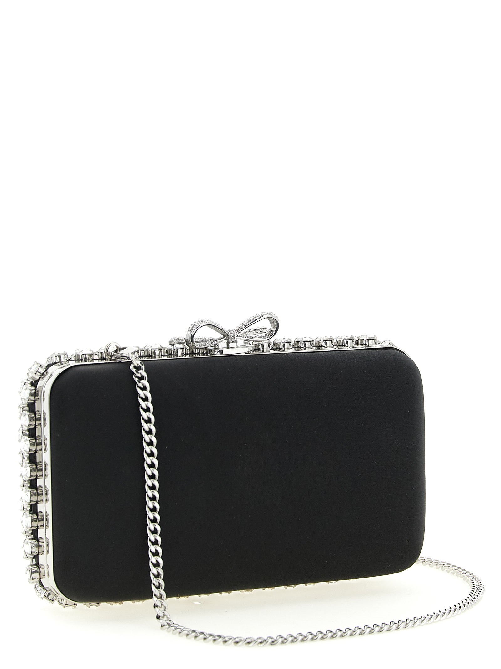 Black Polyester Clutch Bag