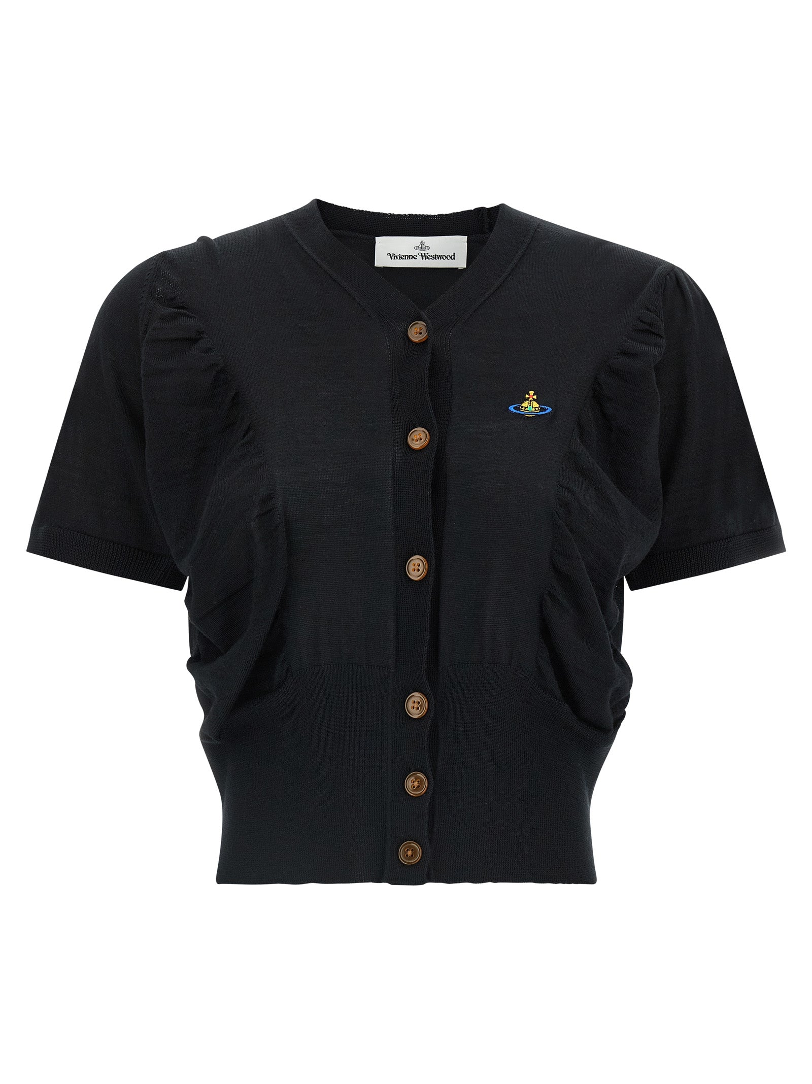 Black Wool Cardigan