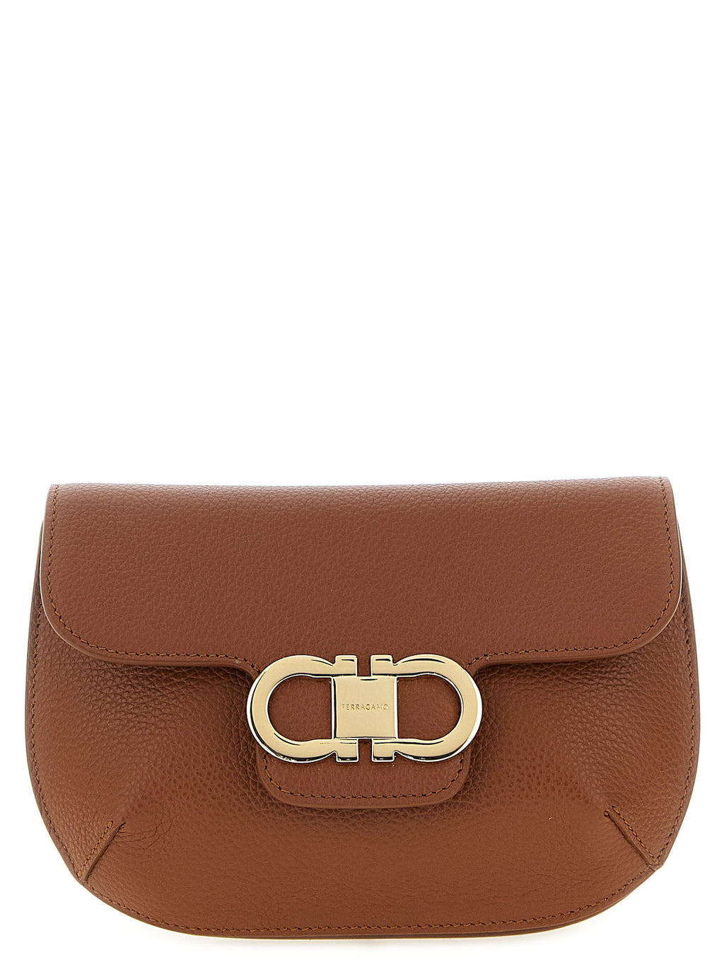 Brown Calfskin Crossbody Bag