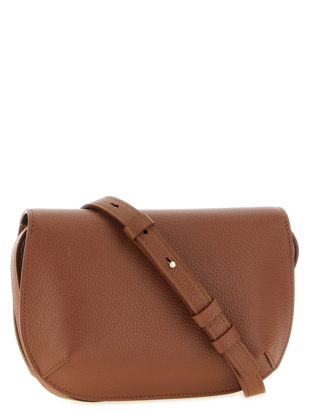 Brown Calfskin Crossbody Bag