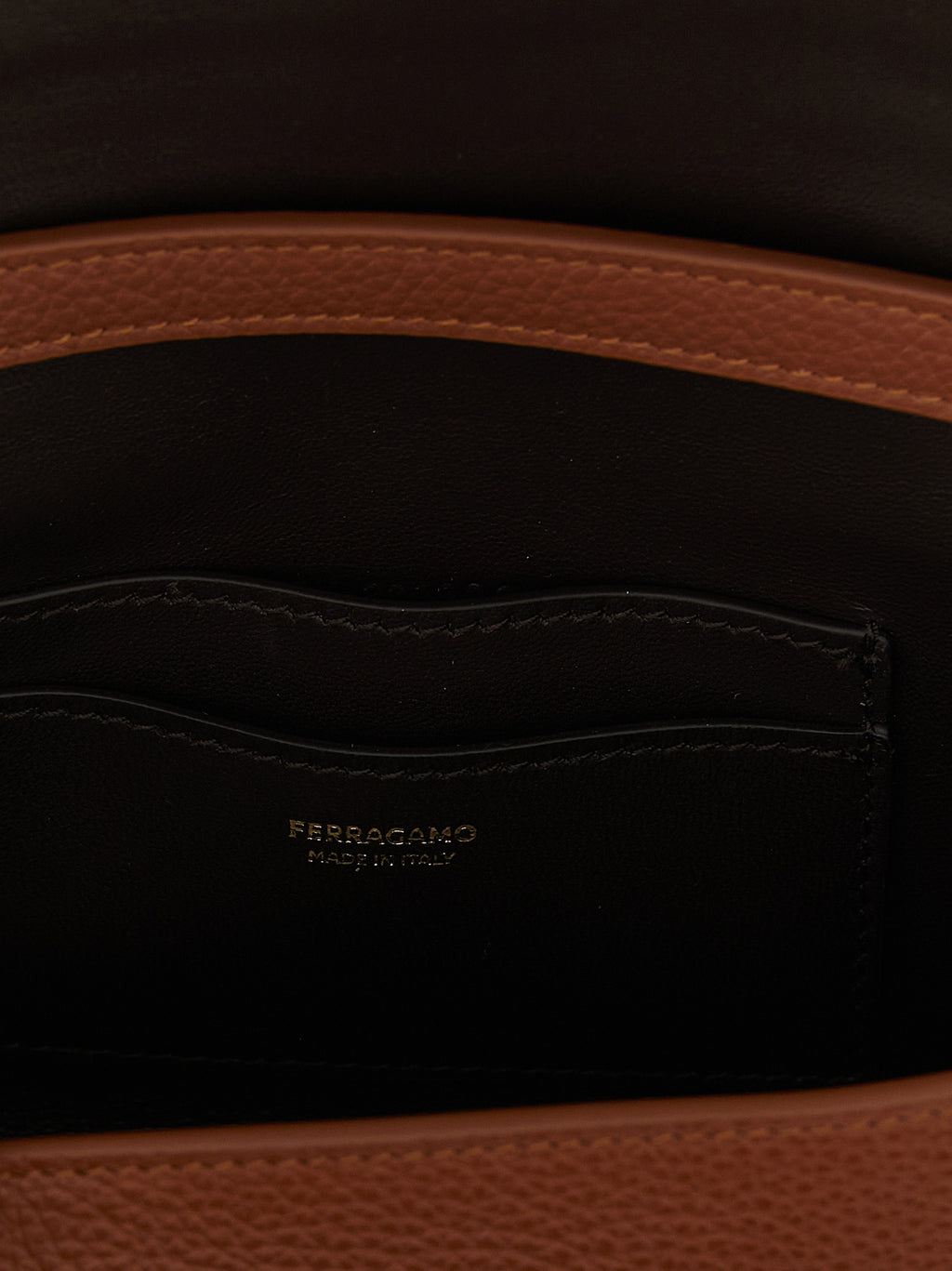 Brown Calfskin Crossbody Bag