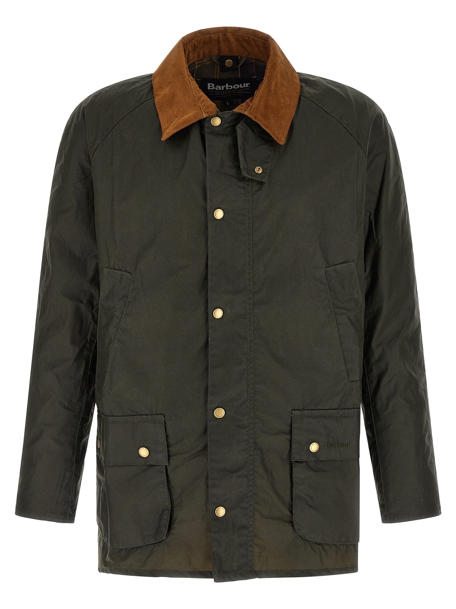 Bicolor Cotton Full-Length Jacket
