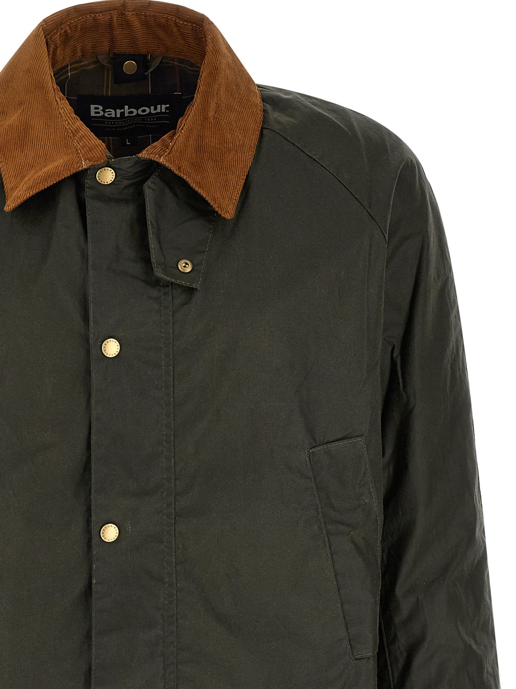 Bicolor Cotton Full-Length Jacket