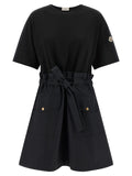 Black Cotton Short Dress