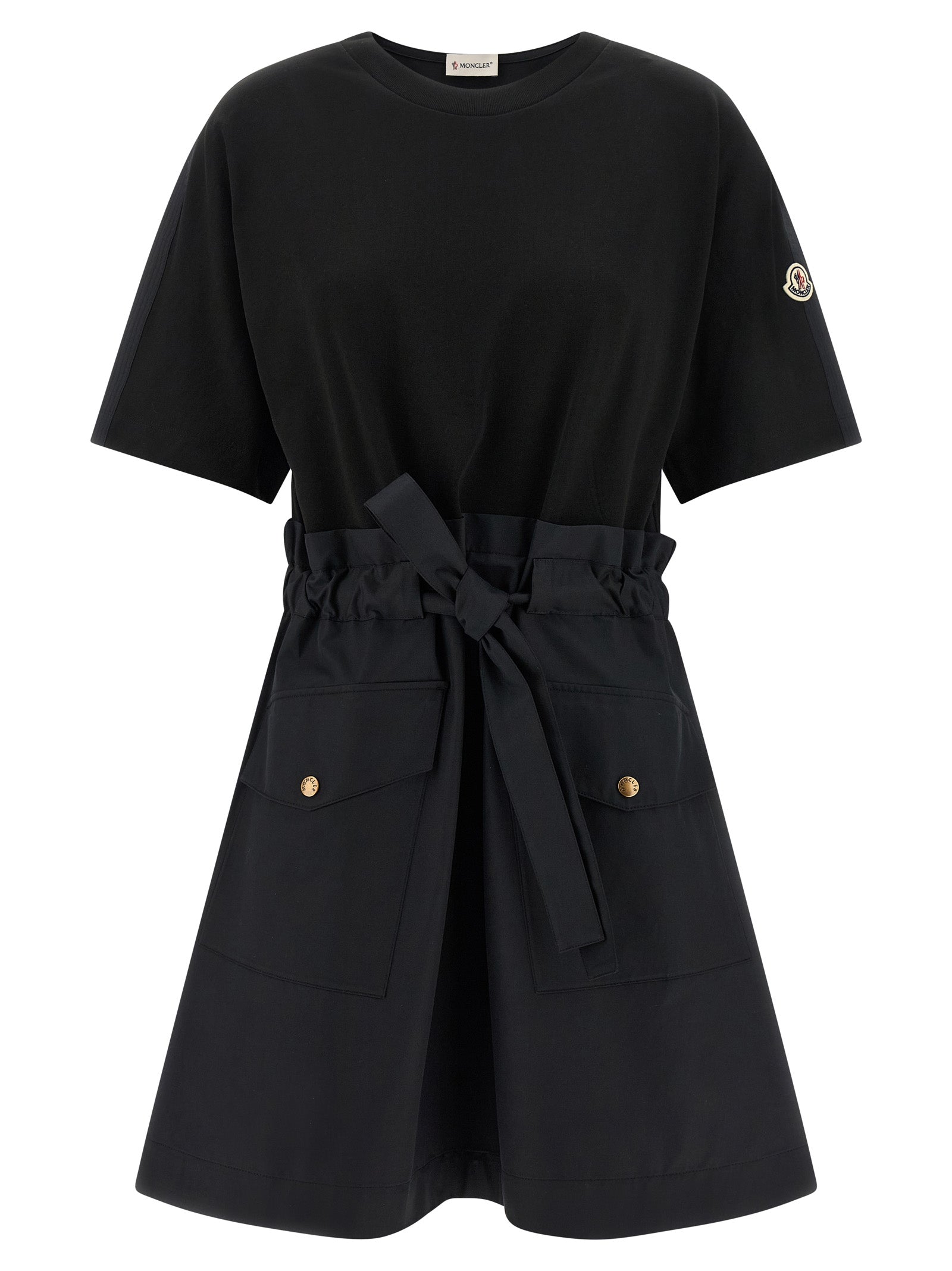Black Cotton Short Dress