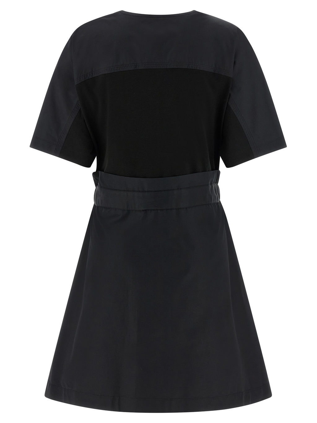 Black Cotton Short Dress