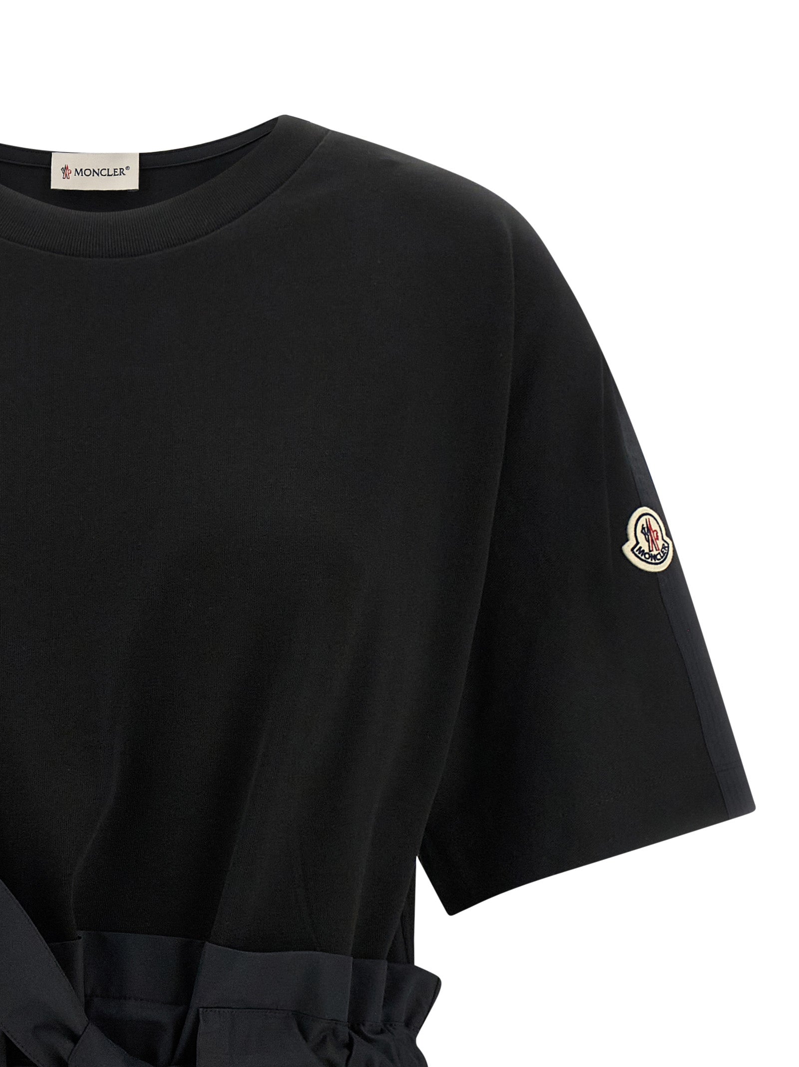Black Cotton Short Dress