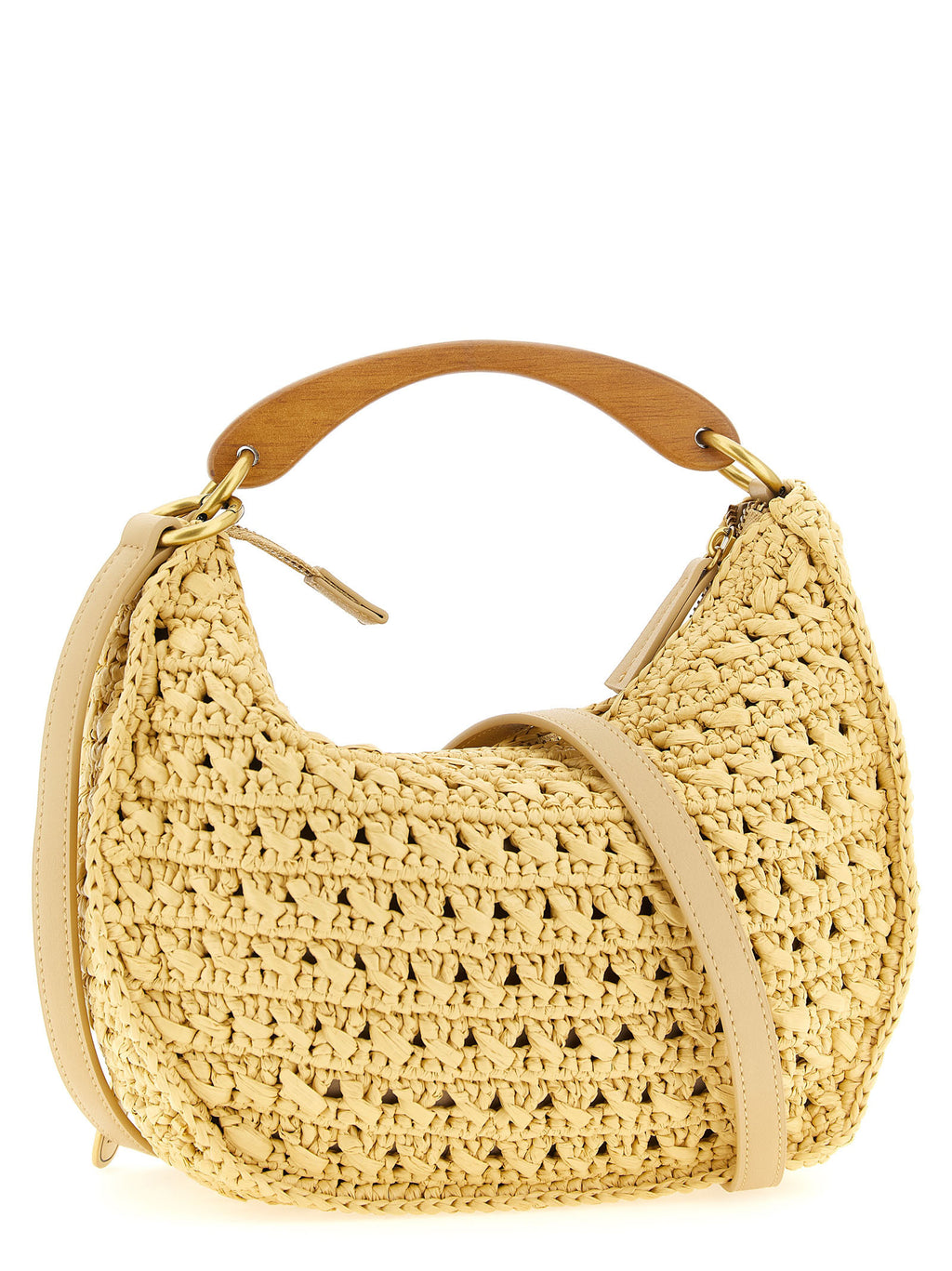 Beige Polypropylene Handbag