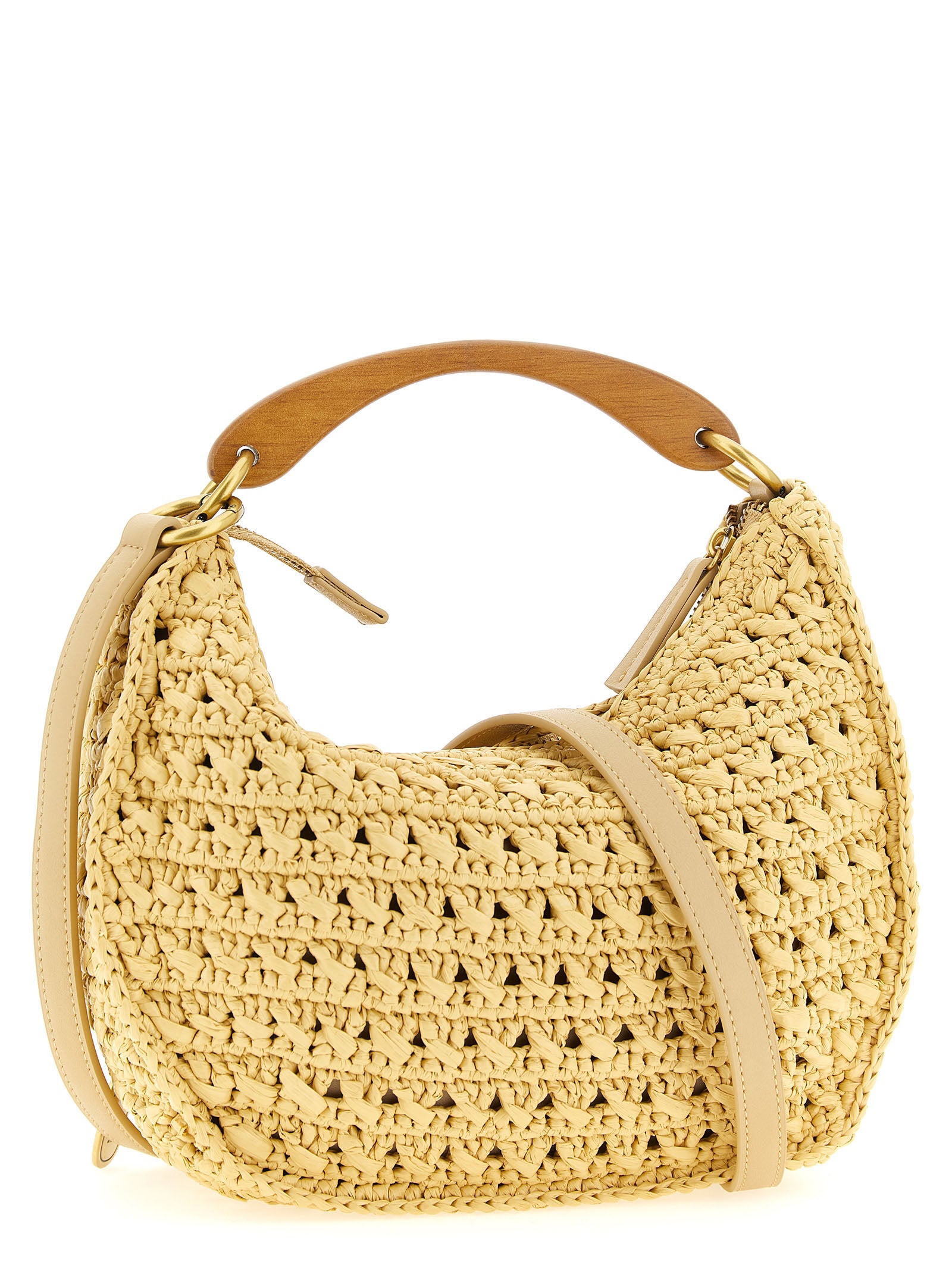 Beige Polypropylene Handbag